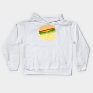 CHEESEBURGERS And Fries Kids Hoodie